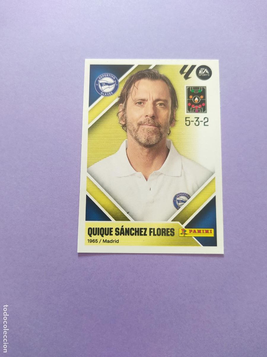 Football Stickers: LIGA ESTE 2026 2027 26 27 NUEVO - DEPORTIVO ALAVES N&ordm; 2 ENTRENADOR QUIQUE SANCHEZ FLORES