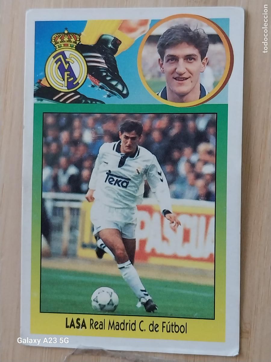 Cromos de f&uacute;tbol: LASA REAL MADRID CART&Oacute;N ED ESTE LIGA 1993 93 94 CROMO SIN PEGAR NUNCA ORIGINAL