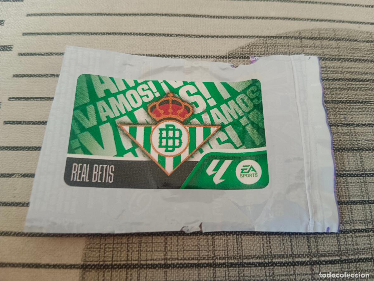 Cromos de f&uacute;tbol: TEMPORADA 2026 2027 26 27 CHICLE ESCUDO BETIS CHICLES ESTE