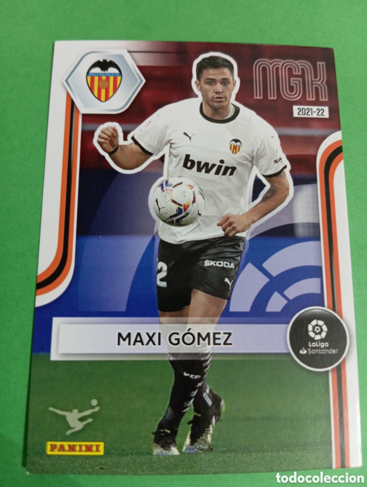 Cromos de f&uacute;tbol: Maxi G&oacute;mez Valencia n&deg;341 / PANINI MEGACRACKS 2021/2022