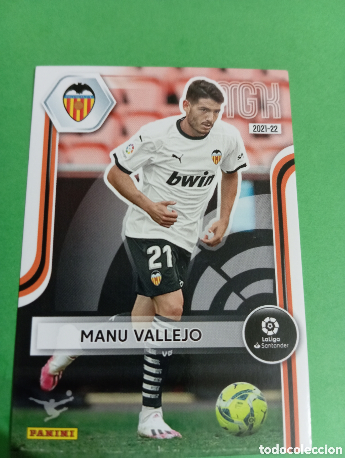 Cromos de f&uacute;tbol: Manu Vallejo Valencia n&deg;342 / PANINI MEGACRACKS 2021/2022