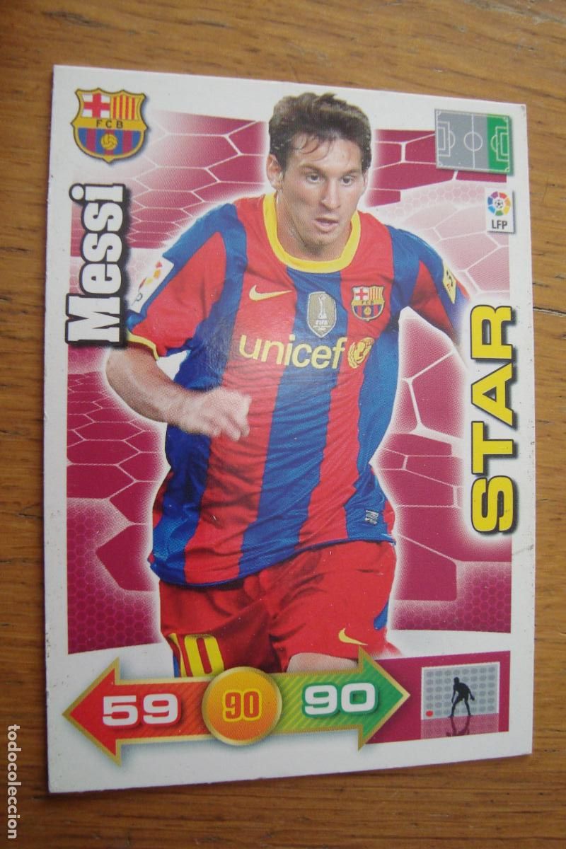 Cromos de f&uacute;tbol: ANTIGUO CROMO FUTBOL MESSI STAR FCB LFP LIGA BBVA PANINI 2010-2011