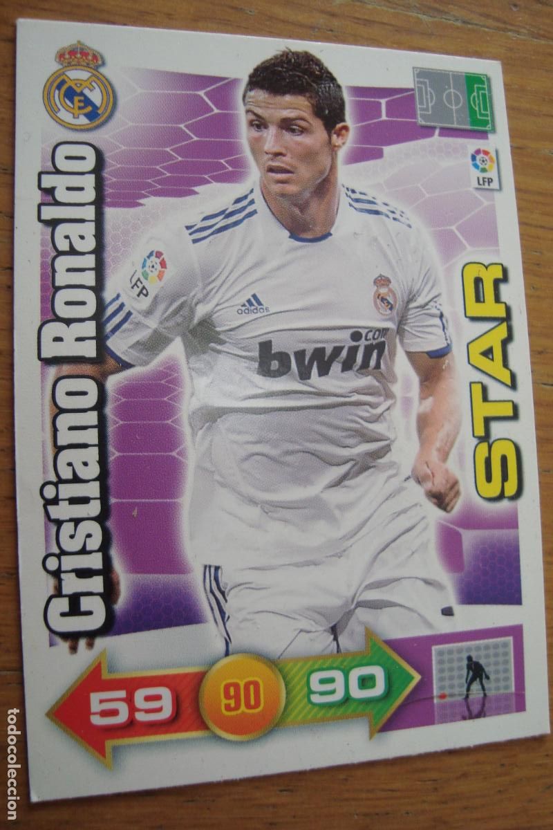 Football Stickers: ANTIGUO CROMO FUTBOL CRISTIANO RONALDO STAR. REAL MADRID. LIGA BBVA. PANINI 2010-2011