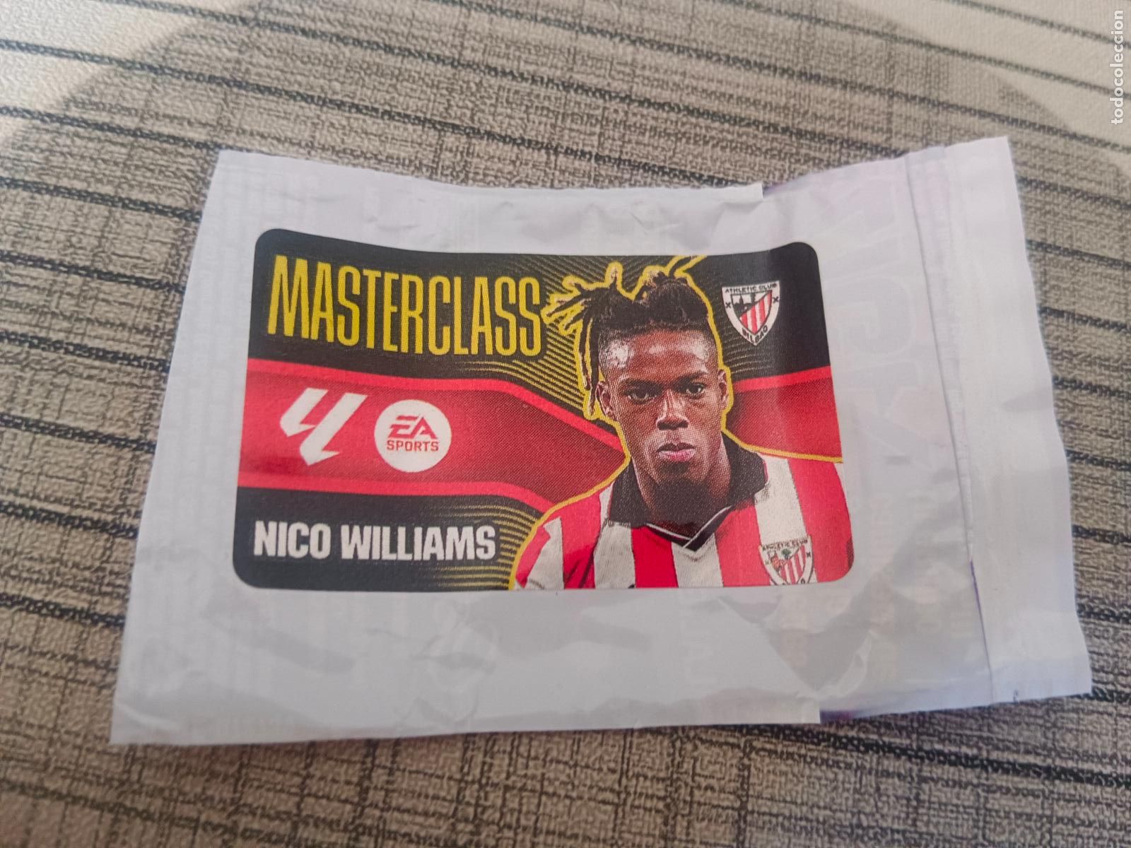 Cromos de f&uacute;tbol: TEMPORADA 2026 2027 26 27 CHICLE MASTERCLASS NICO WILLIAMS ATHLETIC DE BILBAO ESTE