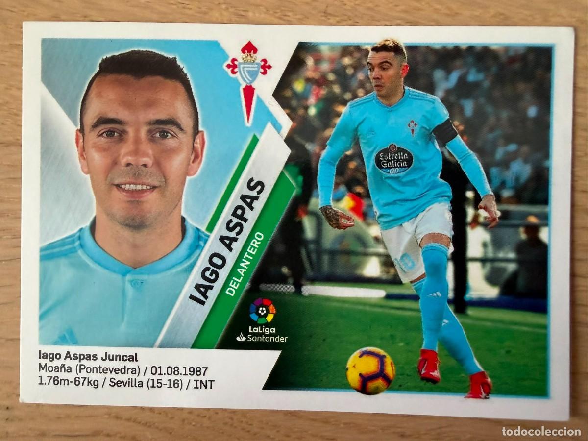 Cromos de f&uacute;tbol: 16 IAGO ASPAS CELTA VIGO 19 20 2019 2020 LIGA SANTANDER COLECCIONES ESTE SIN PEGAR STICKER