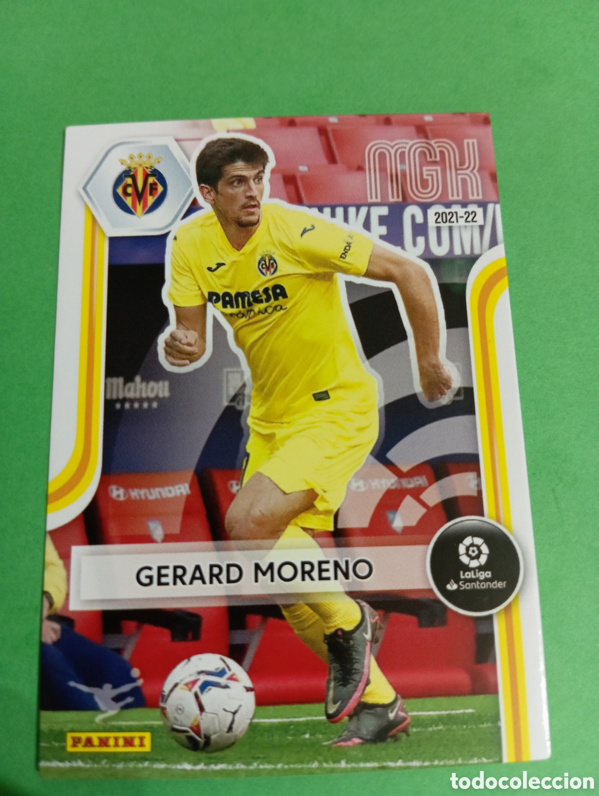 Cromos de f&uacute;tbol: Gerard Moreno Villarreal n&deg;359 / PANINI MEGACRACKS 2021/2022