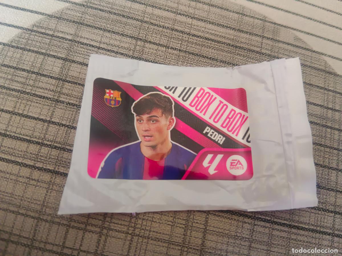 Cromos de f&uacute;tbol: TEMPORADA 2026 2027 26 27 CHICLE BOX TO BOX PEDRI BARCELONA ESTE