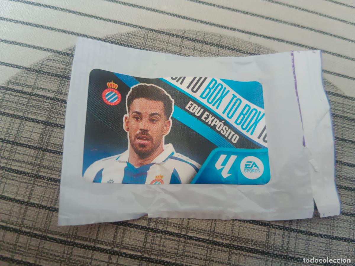 Cromos de f&uacute;tbol: TEMPORADA 2026 2027 26 27 CHICLE BOX TO BOX EDU EXPOSITO ESPA&Ntilde;OL ESTE