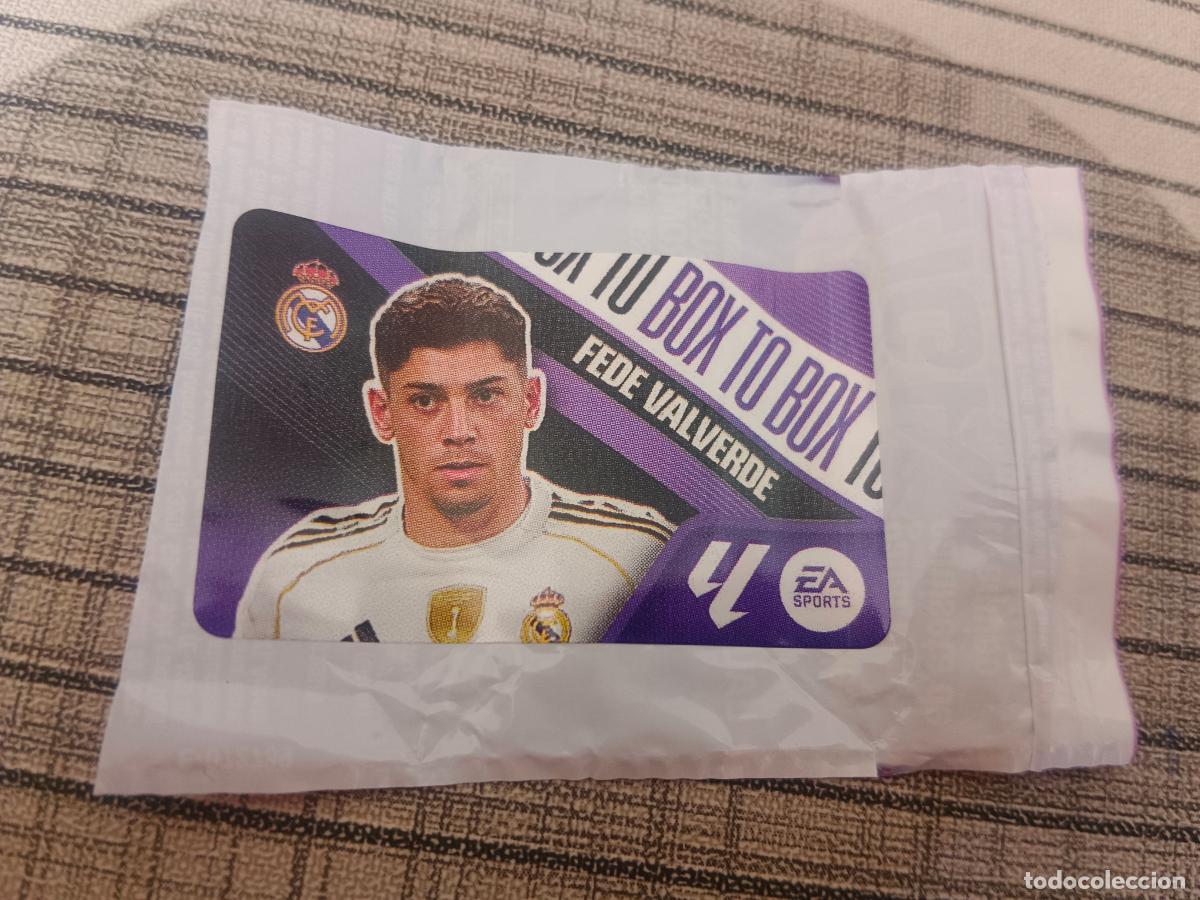 Cromos de f&uacute;tbol: TEMPORADA 2026 2027 26 27 CHICLE BOX TO BOX FEDE VALVERDE REAL MADRID ESTE
