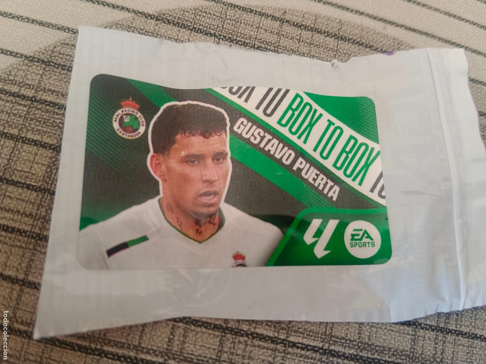 Cromos de f&uacute;tbol: TEMPORADA 2026 2027 26 27 CHICLE BOX TO BOX GUSTAVO PUERTA RACING DE SANTANDER ESTE