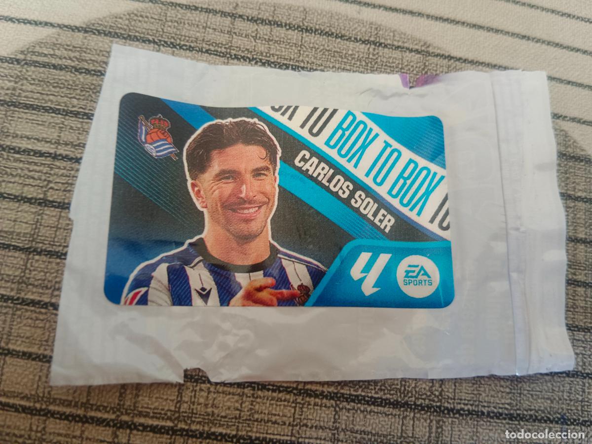 Cromos de f&uacute;tbol: TEMPORADA 2026 2027 26 27 CHICLE BOX TO BOX CARLOS SOLER REAL SOCIEDAD ESTE