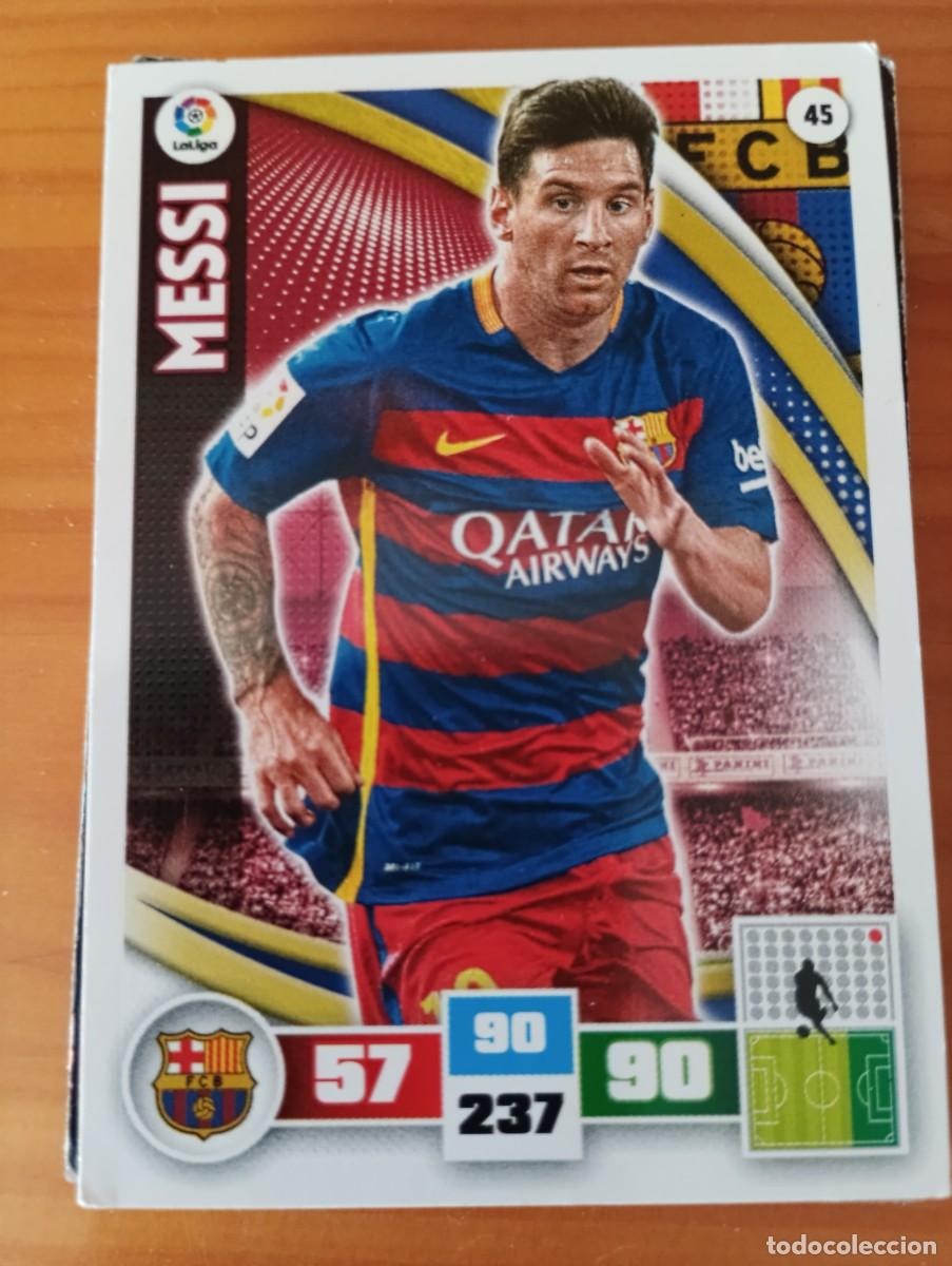 Cromos de f&uacute;tbol: N&ordm; 45 LEO MESSI BARCELONA BAR&Ccedil;A - CROMO F&Uacute;TBOL LIGA 15-16 ADRENALYN PANINI 2015-2016