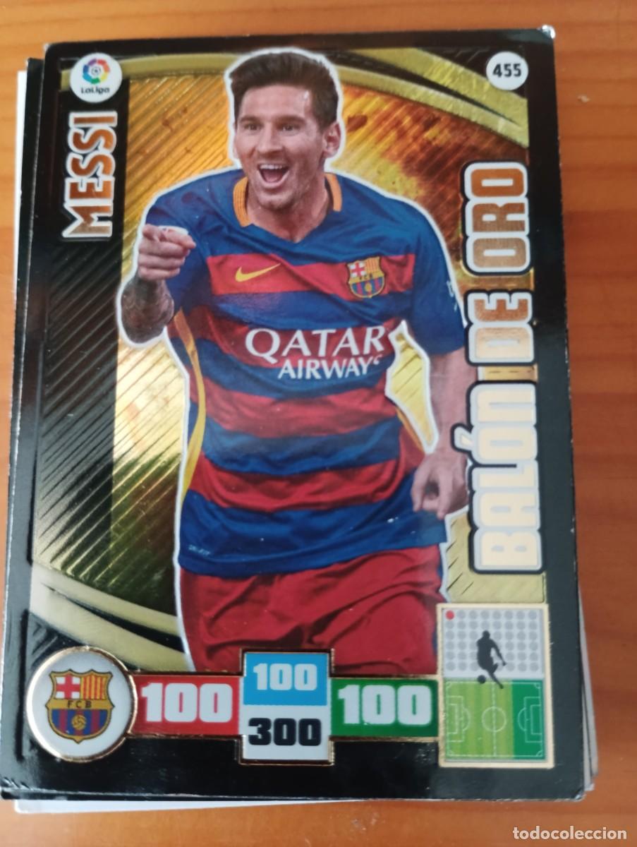 Football Stickers: FICHA N&ordm; 455 MESSI ADRENALYN 15 16 PANINI 2015 -16 CROMO BALON DE ORO