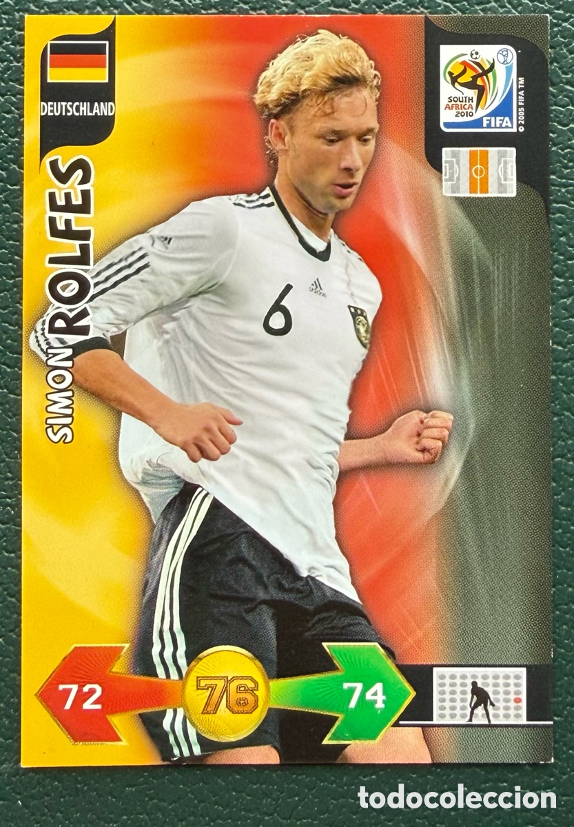 Cromos de f&uacute;tbol: SIMON ROLFES ALEMANIA FICHAS ALBUM ADRENALYN XL MUNDIAL SOUTH AFRICA 2010