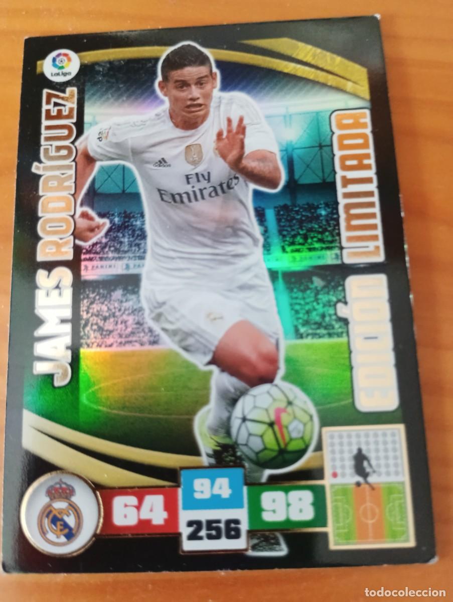 Cromos de f&uacute;tbol: Adrenalyn 2015/16 R.Madrid James Rodr&iacute;guez Edici&oacute;n Limitada