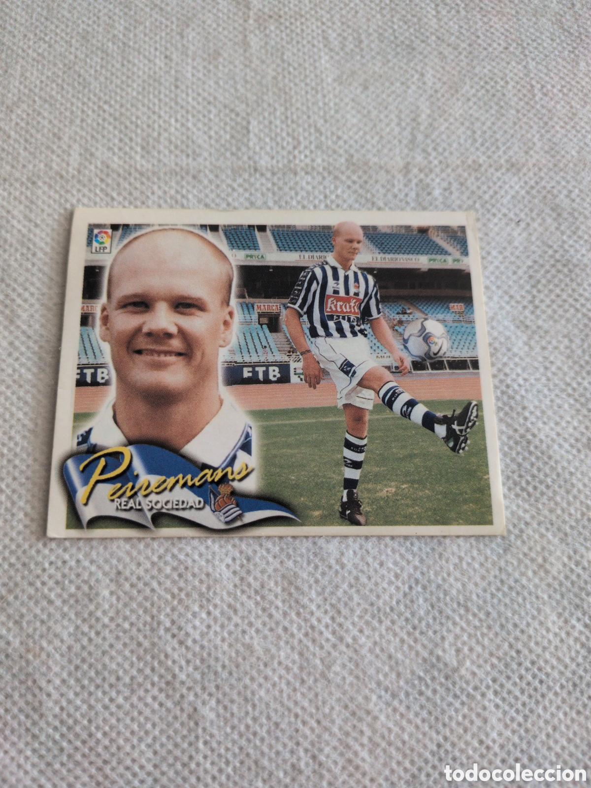 Football Stickers: Real Sociedad - Peiremans - Fichaje n&ordm; 8 - Ediciones Este Liga 2000-2001, 00-01 - Nunca Pegado