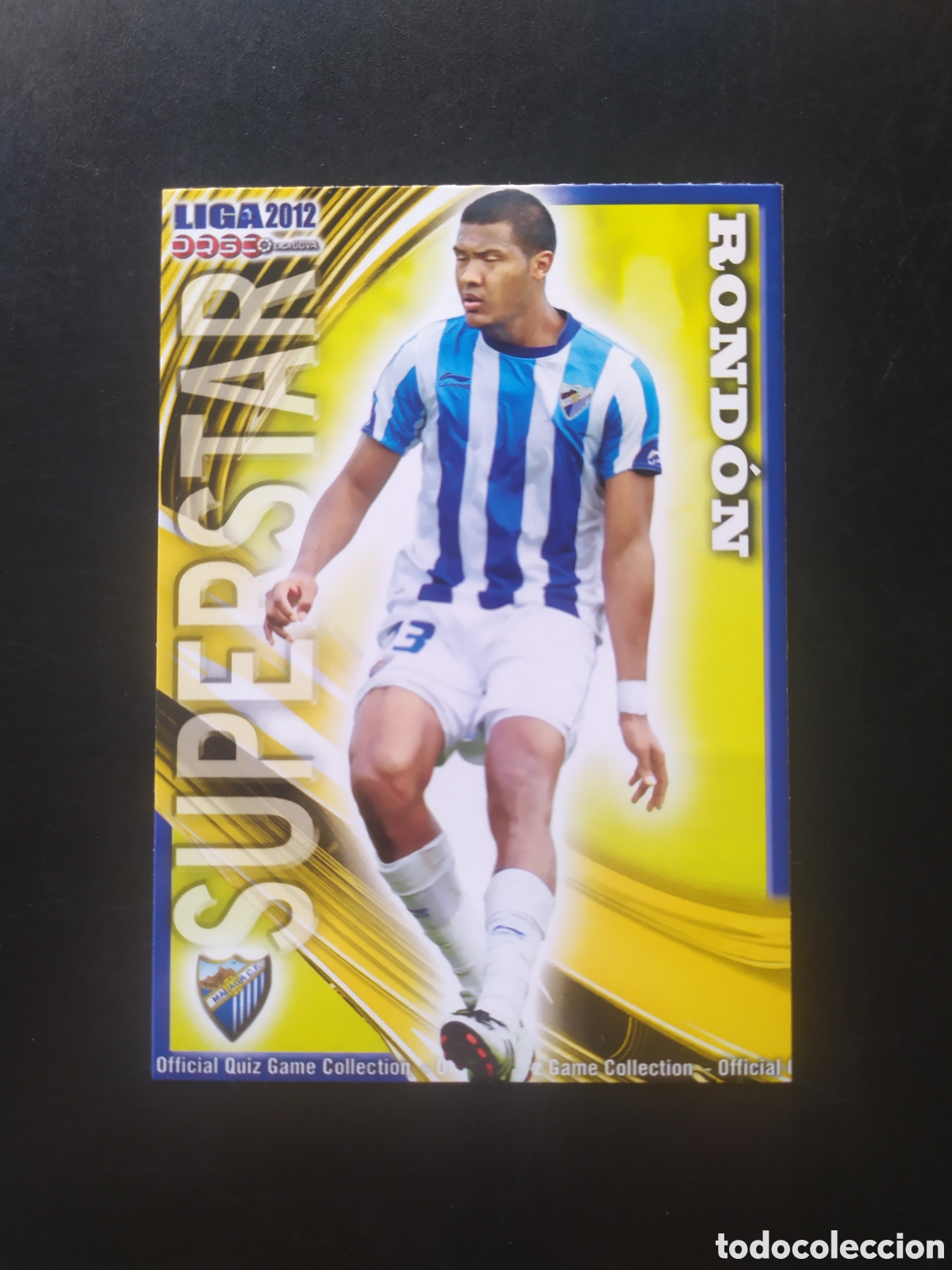 Cromos de f&uacute;tbol: Mundicromo fichas Liga 2011 2012 11 12 Rondon superstar mate n&deg; 296 Malaga