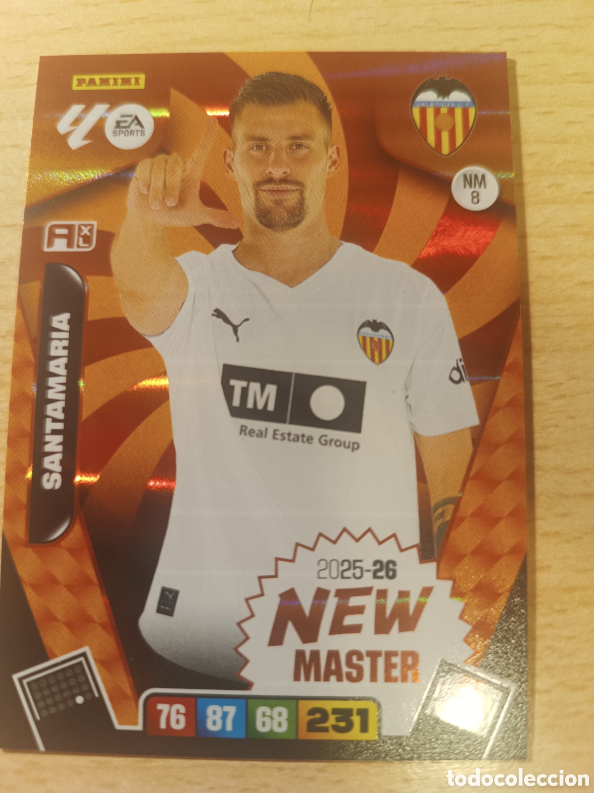 Cromos de f&uacute;tbol: NM 8 SANTAMARIA VALENCIA NEW MASTER ADRENALYN 2025 2026 PANINI NM8 25 26