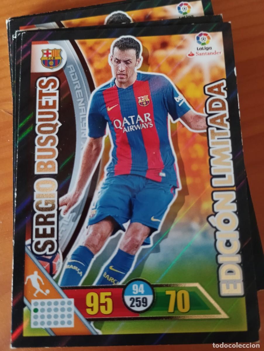 Cromos de f&uacute;tbol: Adrenalyn 2016 2017 16 17 panini Sergio Busquets edicion limitada