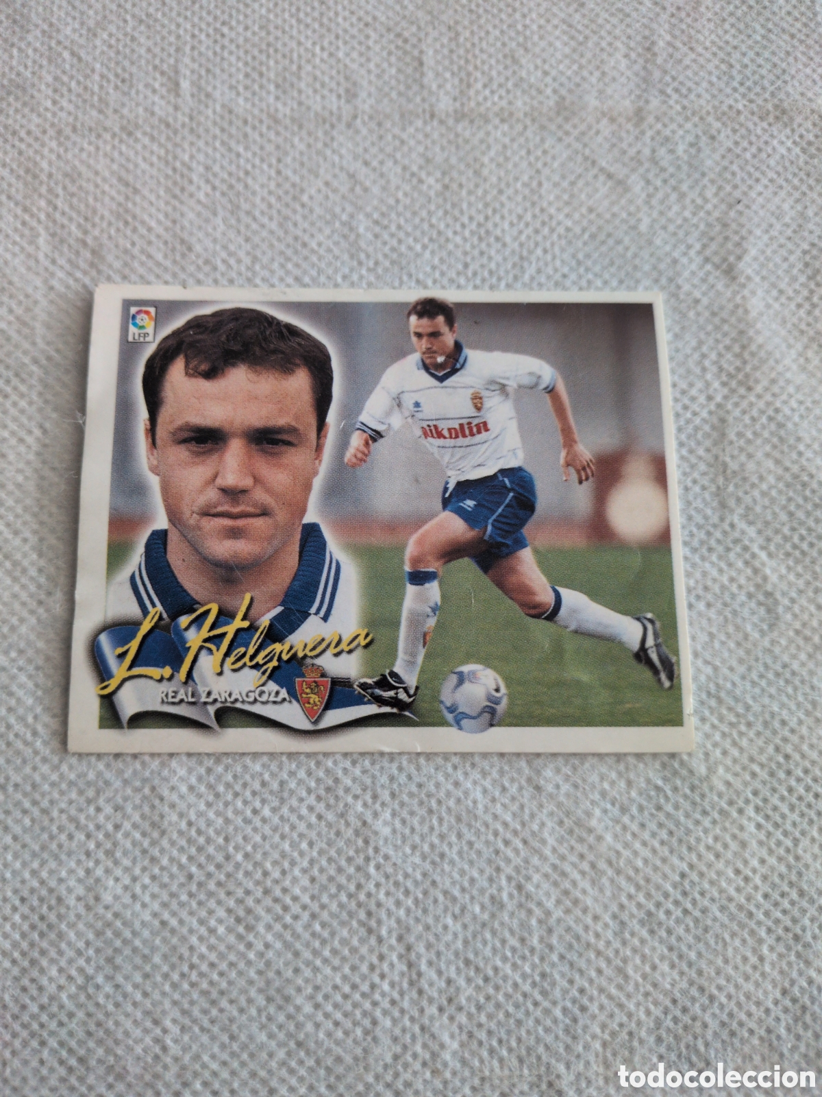 Cromos de f&uacute;tbol: Real Zaragoza - Luis Helguera - Baja - Ediciones Este Liga 2000-2001, 00-01 - nunca pegado
