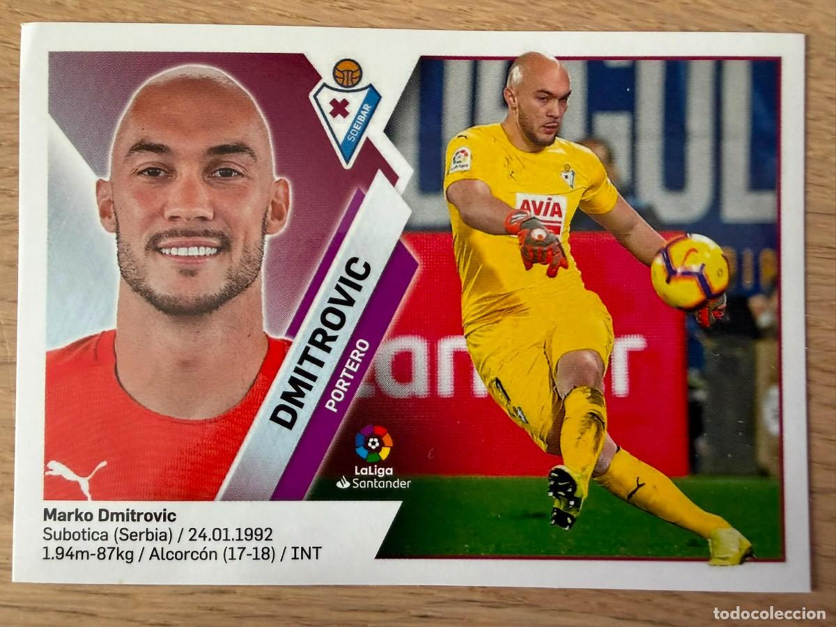 Cromos de f&uacute;tbol: 1 DMITROVIC EIBAR 19 20 2019 2020 LIGA SANTANDER COLECCIONES ESTE SIN PEGAR STICKER
