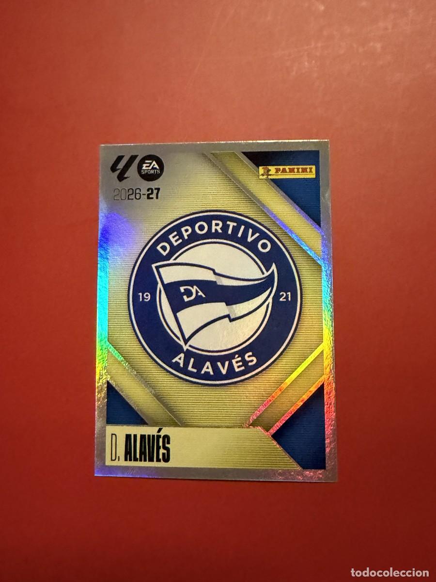 Cromos de f&uacute;tbol: ESCUDO DEPORTIVO ALAV&Eacute;S 2026-2027 26 27 SIN PEGAR PANINI