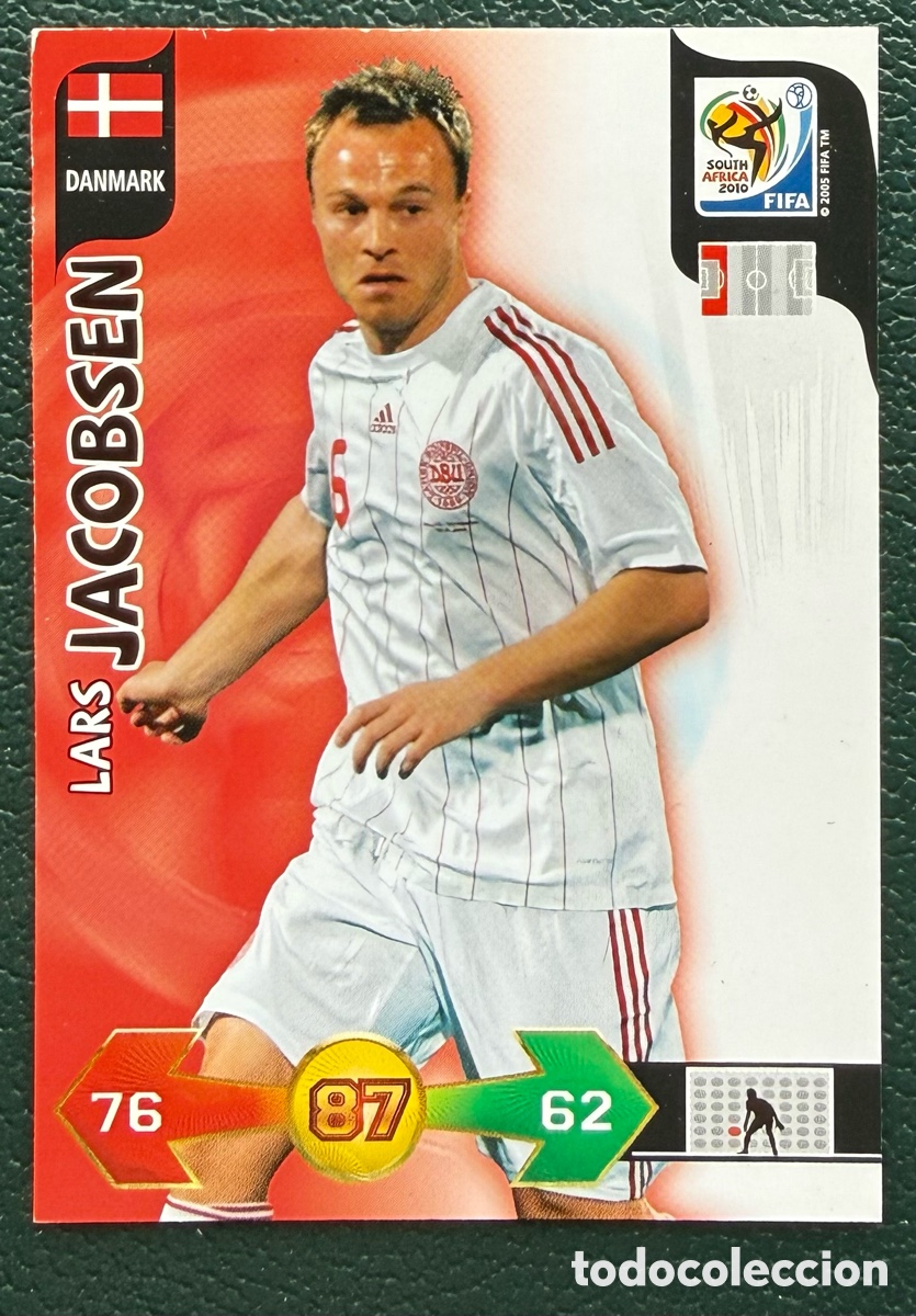 Football Stickers: LARS JACOBSEN DINAMARCA FICHAS ALBUM ADRENALYN XL MUNDIAL SOUTH AFRICA 2010