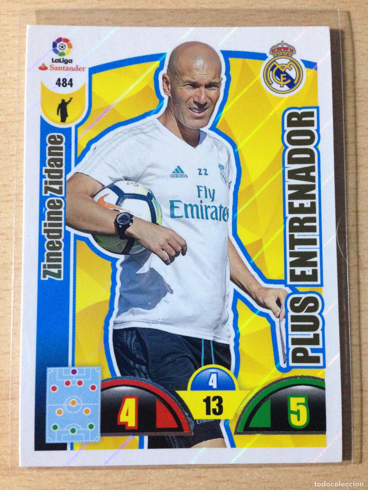 Football Stickers: 2017-2018 - 484 ZINEDINE ZIDANE - REAL MADRID - PANINI ADRENALYN
