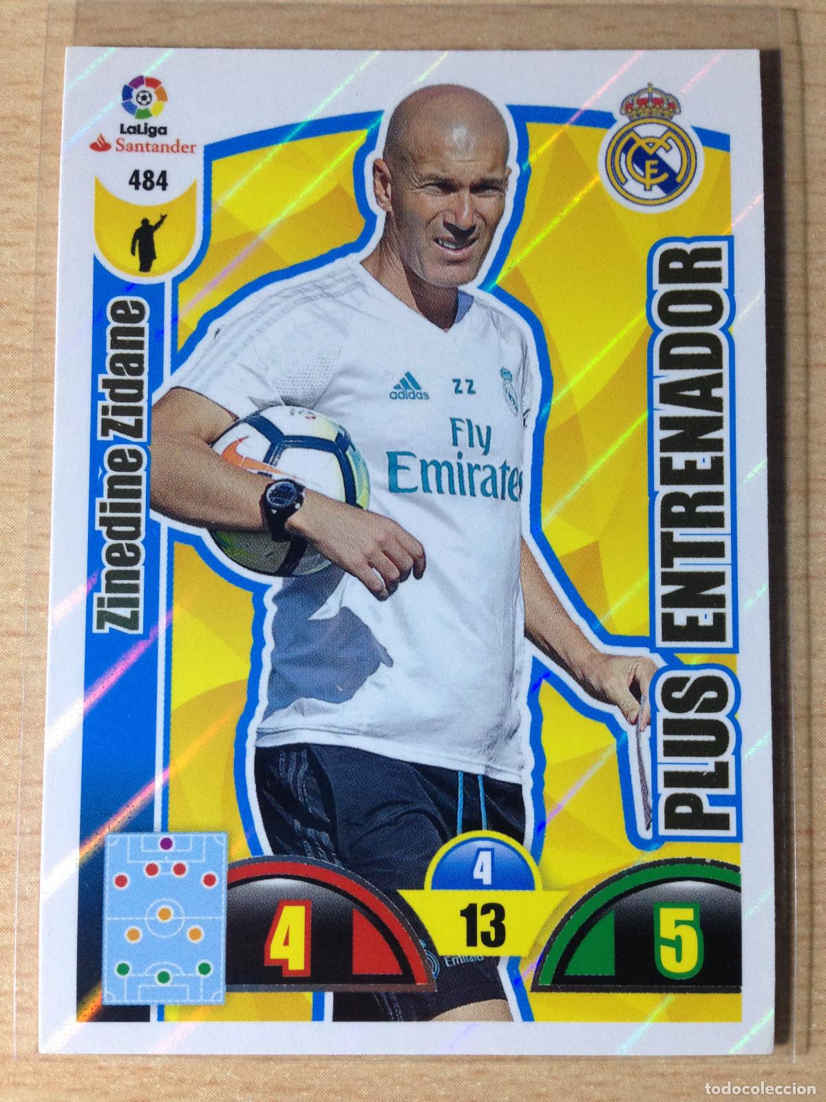 Football Stickers: 2017-2018 - 484 ZINEDINE ZIDANE - REAL MADRID - PANINI ADRENALYN