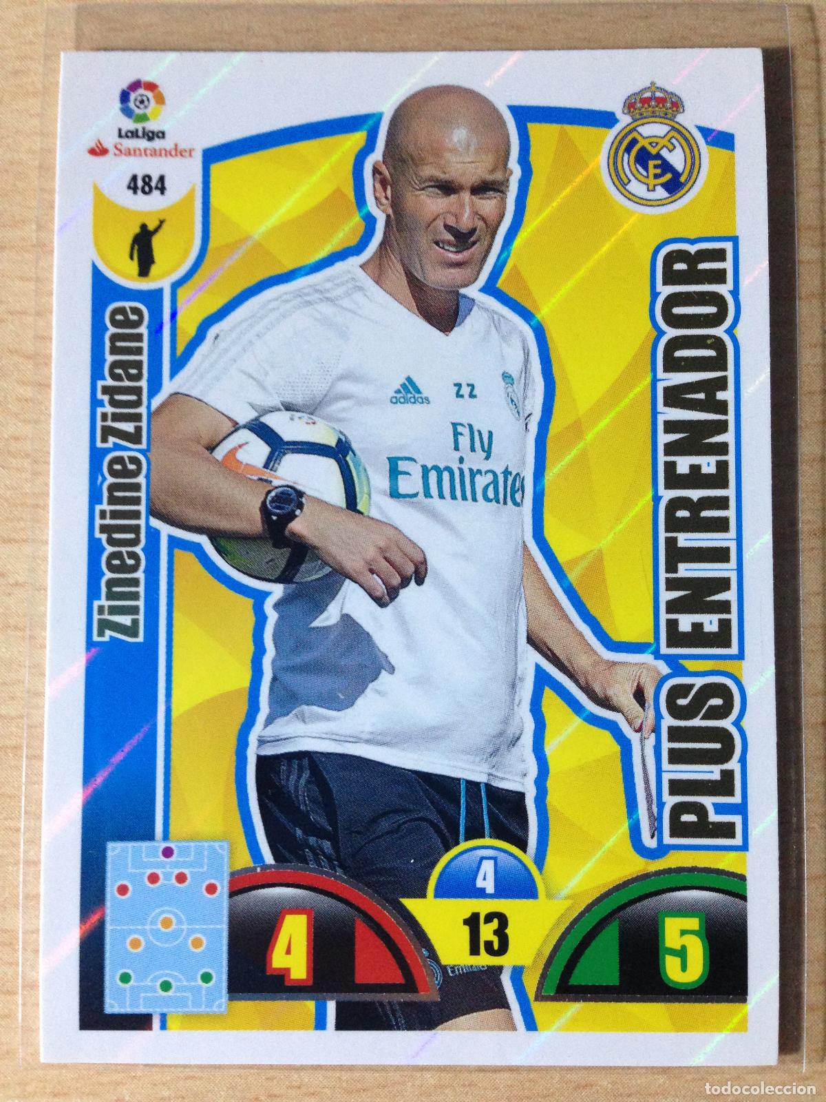 Football Stickers: 2017-2018 - 484 ZINEDINE ZIDANE - REAL MADRID - PANINI ADRENALYN