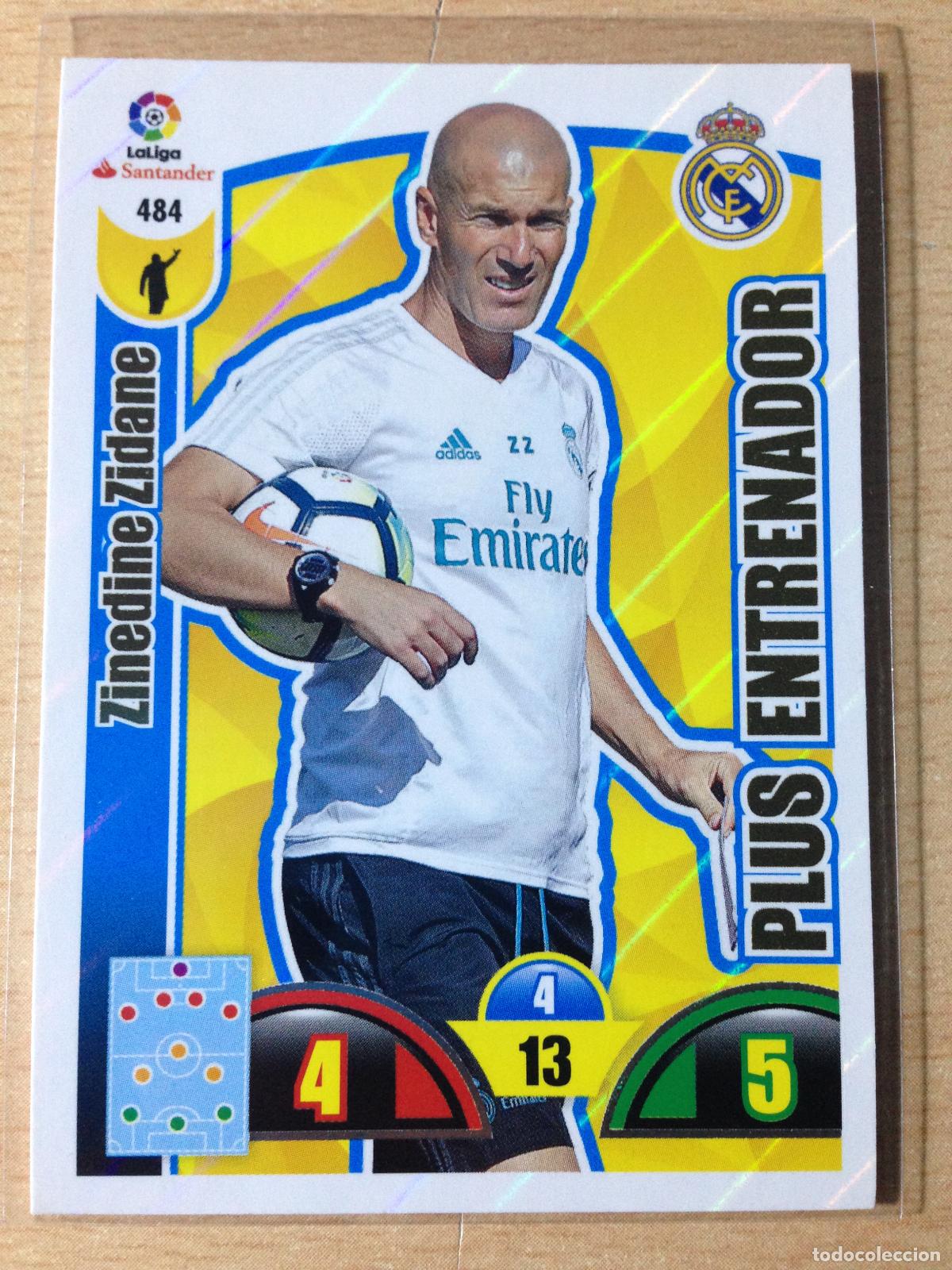 Football Stickers: 2017-2018 - 484 ZINEDINE ZIDANE - REAL MADRID - PANINI ADRENALYN