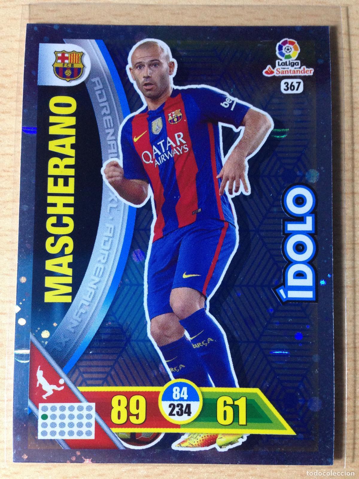 Football Stickers: 2016-2017 - 367 MASCHERANO - FC BARCELONA - PANINI ADRENALYN