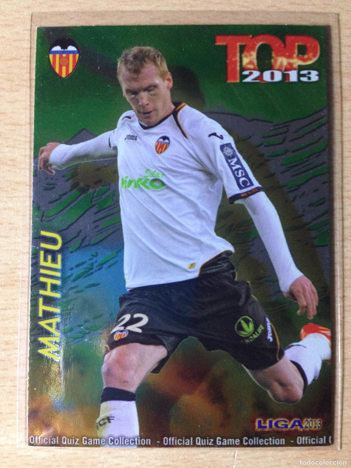 Cromos de f&uacute;tbol: 2012-2013 - 579 MATHIEU (LISO VERDE) - VALENCIA CF - MUNDICROMO