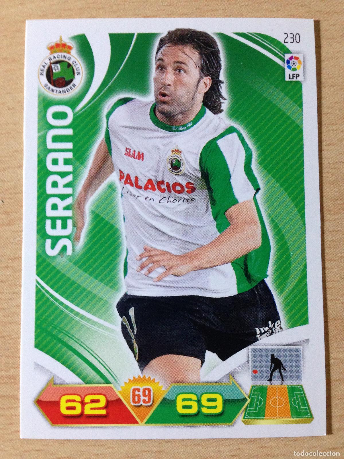 Cromos de f&uacute;tbol: 2011-2012 - 230 SERRANO - RACING DE SANTANDER - PANINI ADRENALYN