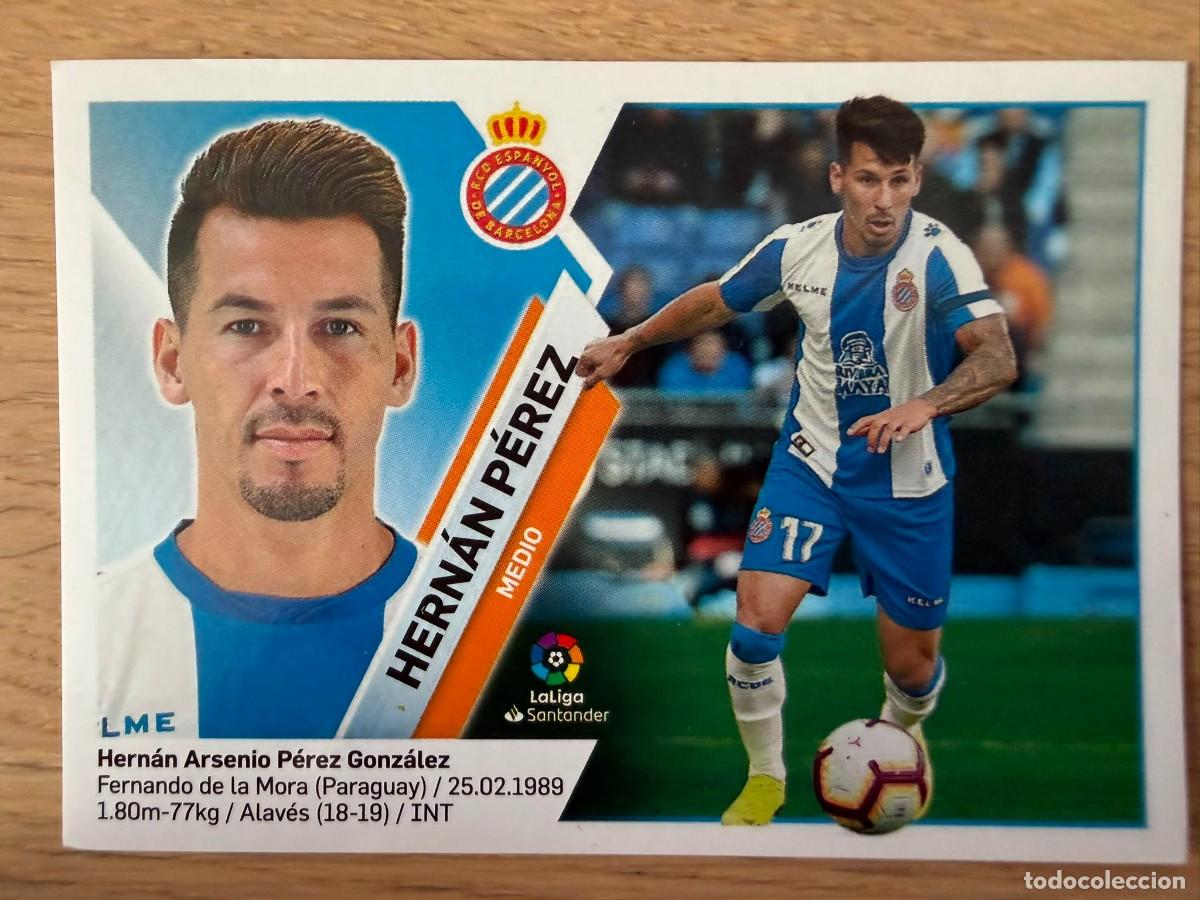 Cromos de f&uacute;tbol: 12 HERNAN PEREZ ESPANYOL ESPA&Ntilde;OL 19 20 2019 2020 LIGA SANTANDER COLECCIONES ESTE SIN PEGAR STICKER