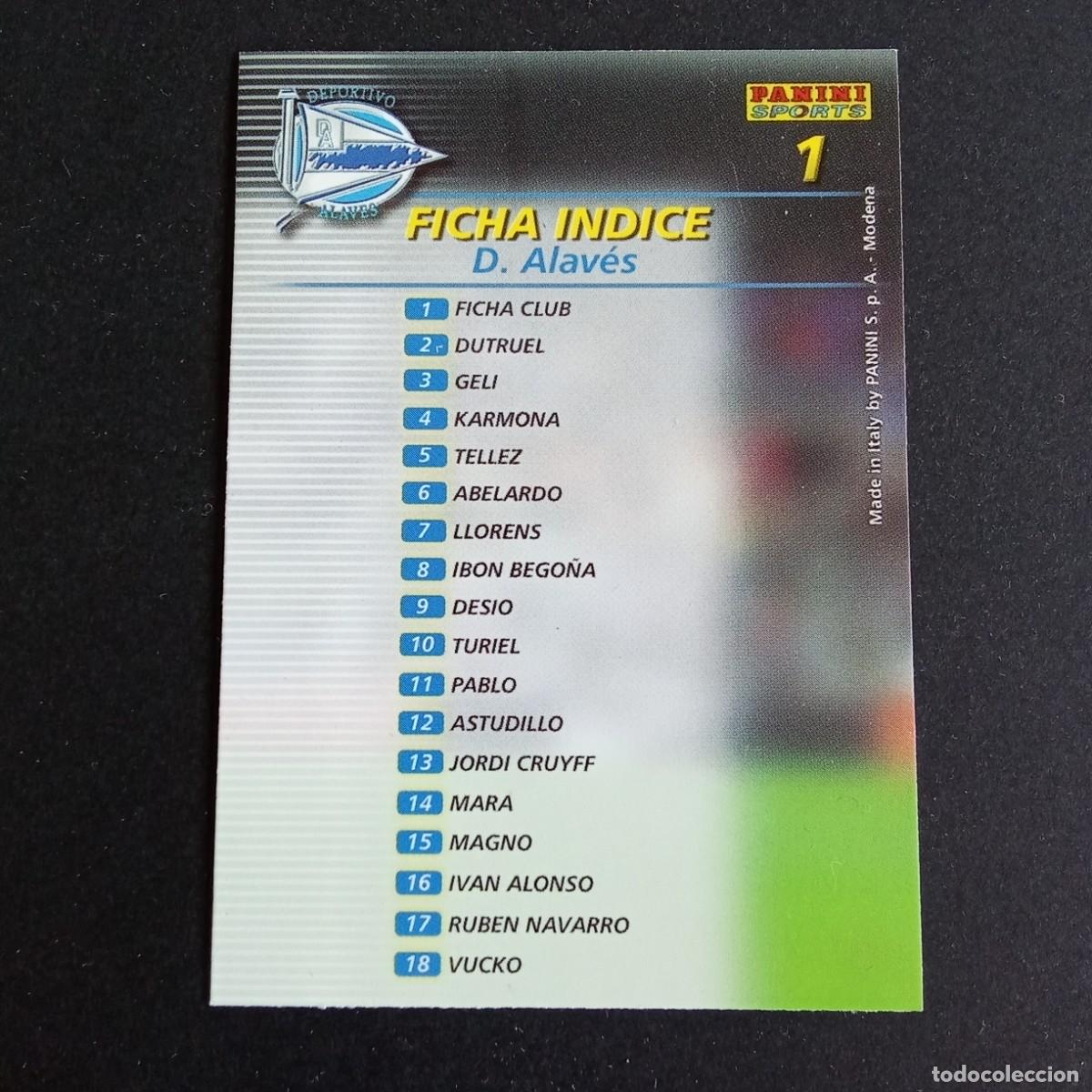 Cartes &agrave; collectionner de Football: 1 INDICE ALAVES LIGA 2002 2003 02 03 MEGAFICHAS PANINI