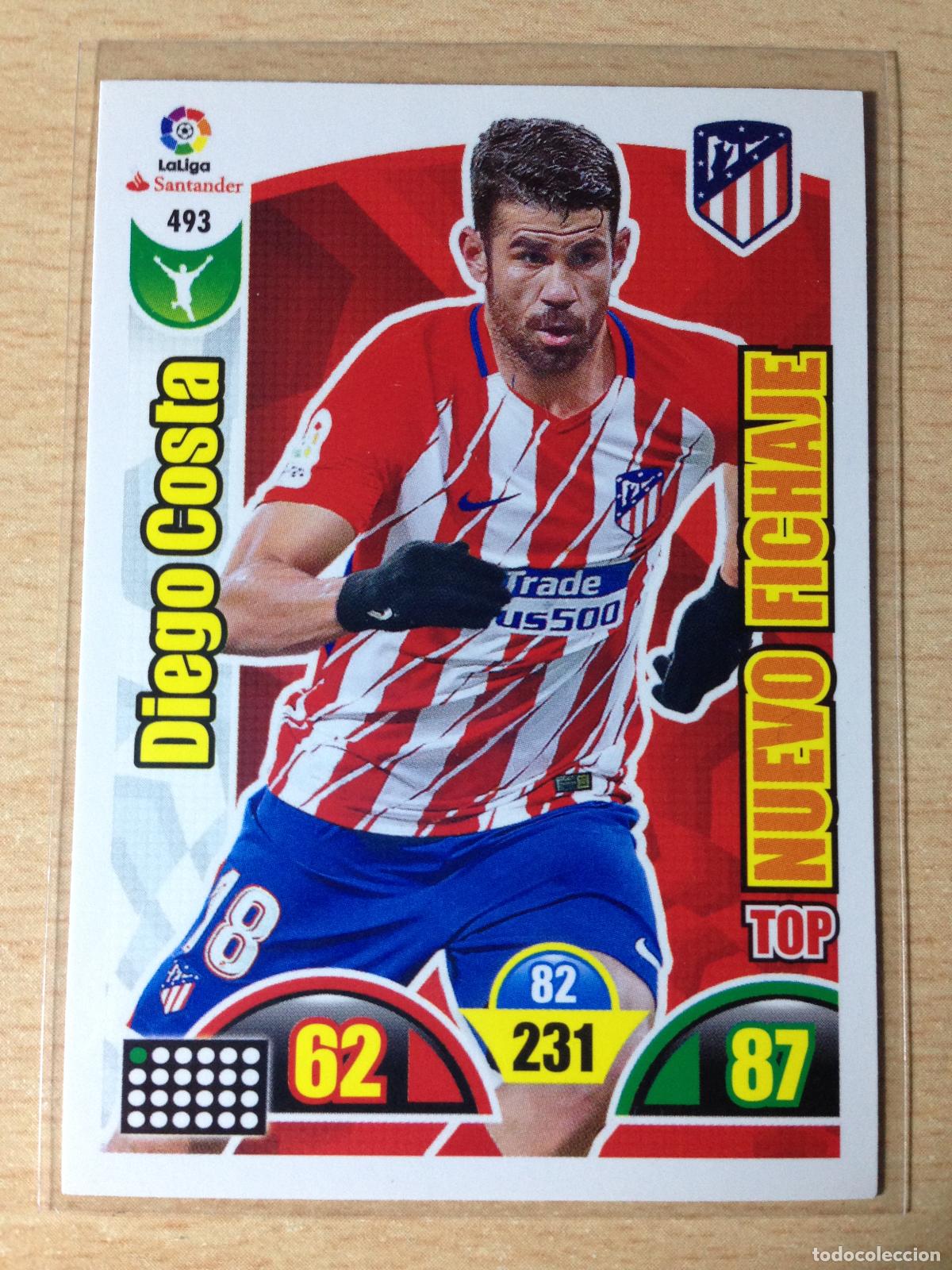 Cromos de f&uacute;tbol: 2017-2018 - 493 DIEGO COSTA - ATLETICO DE MADRID - PANINI ADRENALYN