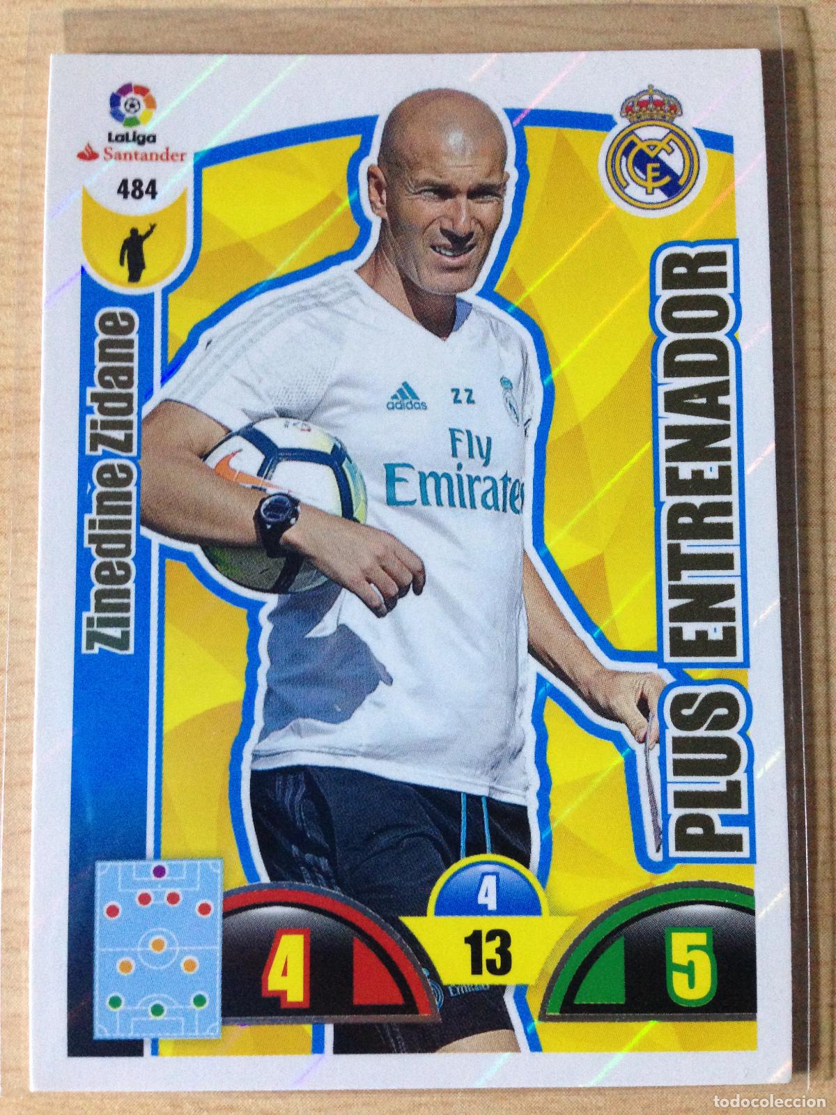 Cromos de f&uacute;tbol: 2017-2018 - 484 ZINEDINE ZIDANE - REAL MADRID - PANINI ADRENALYN