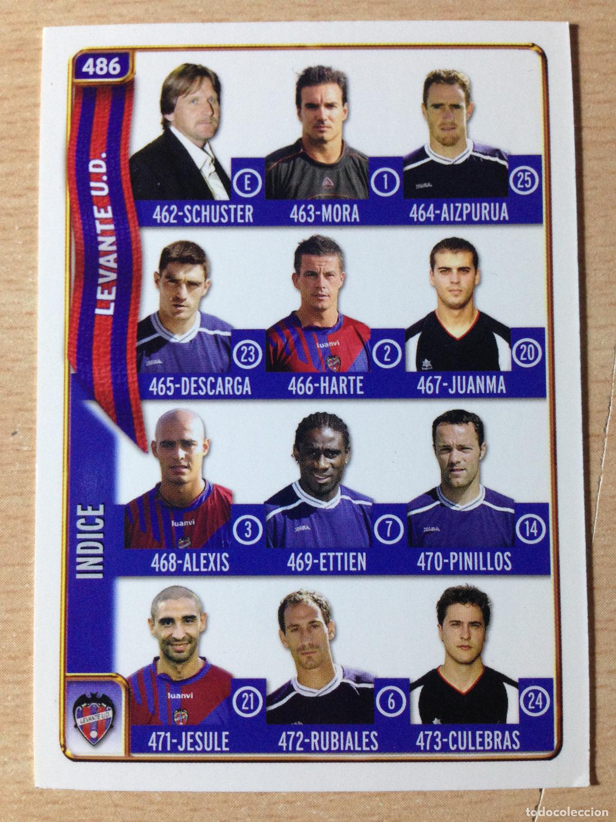 Cromos de Futebol: 2004-2005 - 486 INDICE - LEVANTE UD - MUNDICROMO
