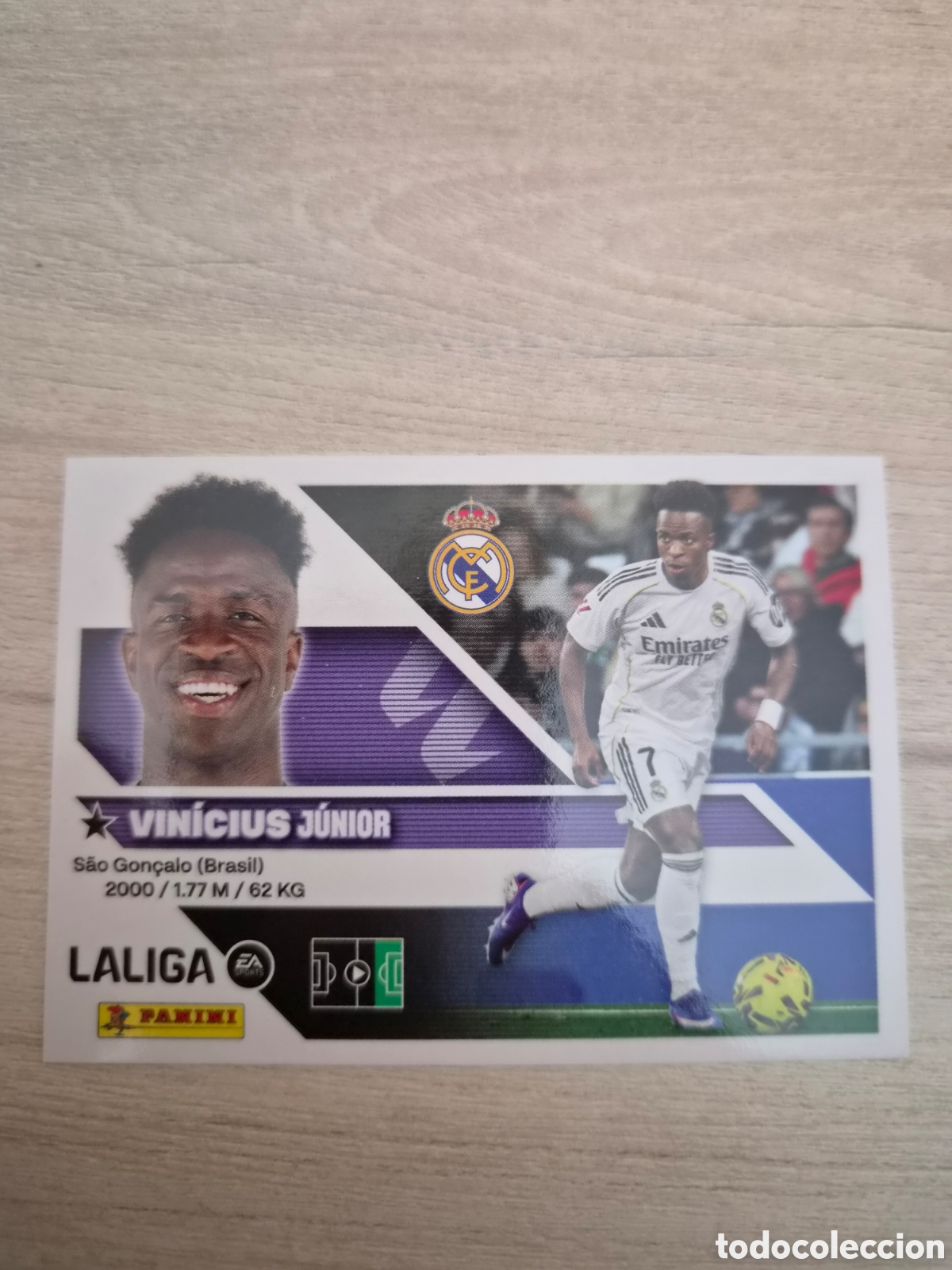 Cromos de f&uacute;tbol: N&deg;19 Real Madrid Vinicius Liga Este 26/27