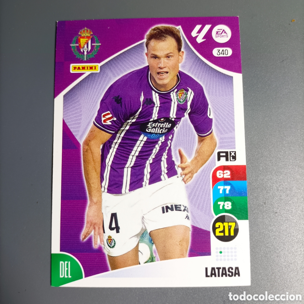 Cromos de f&uacute;tbol: ADRENALYN. LIGA 2024-2025 (VALLADOLID) №340 LATASA