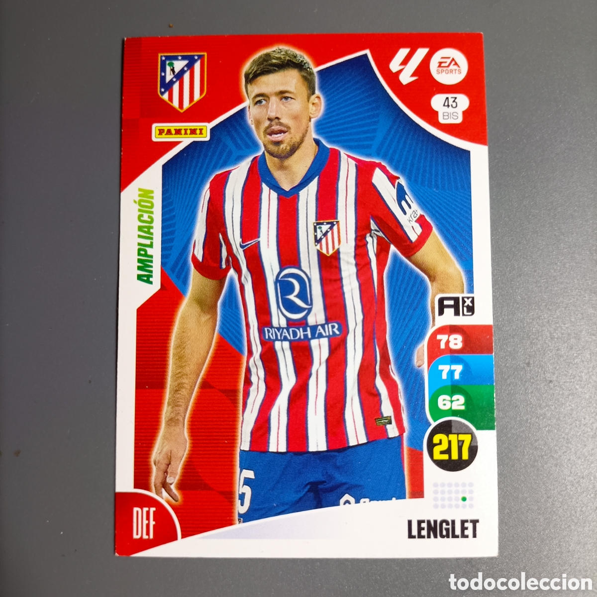 Cromos de f&uacute;tbol: ADRENALYN. LIGA 2024-2025 (ATL&Eacute;TICO) №43 BIS. LENGLET