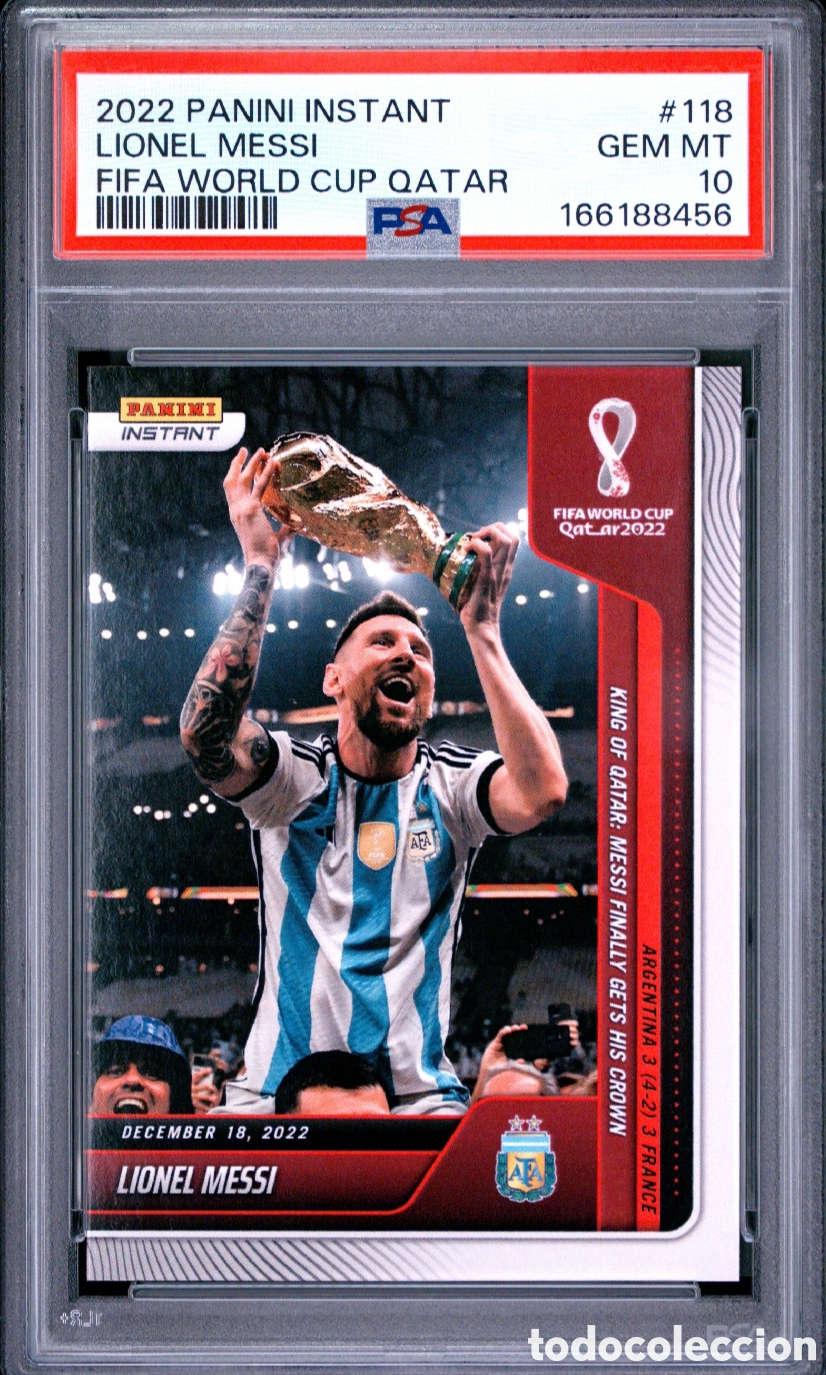 Cromos de f&uacute;tbol: MESSI PANINI INSTANT 118 PSA 10