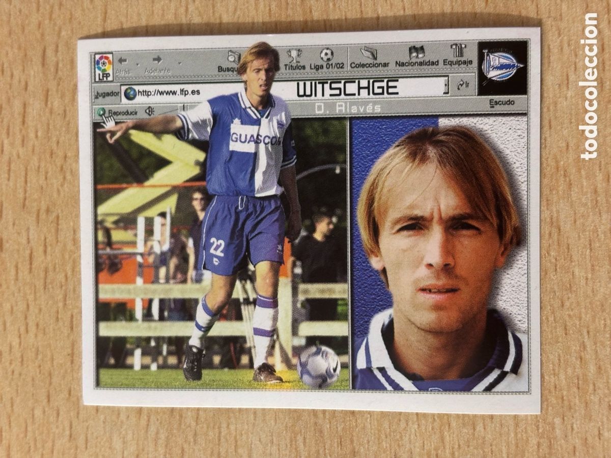 Cromos de f&uacute;tbol: Witschge Coloca Deportivo Alav&eacute;s Ediciones Este 2001-02 nuevo sin pegar