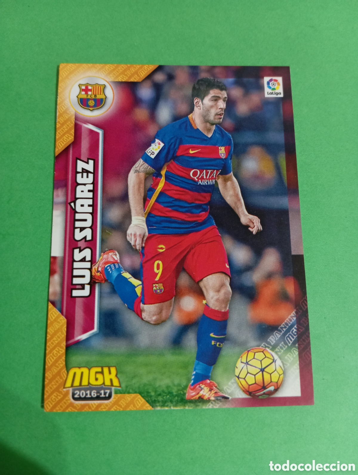 Cromos de f&uacute;tbol: Luis Su&aacute;rez Barcelona n&deg;102 / PANINI MEGACRACKS 2016/2017