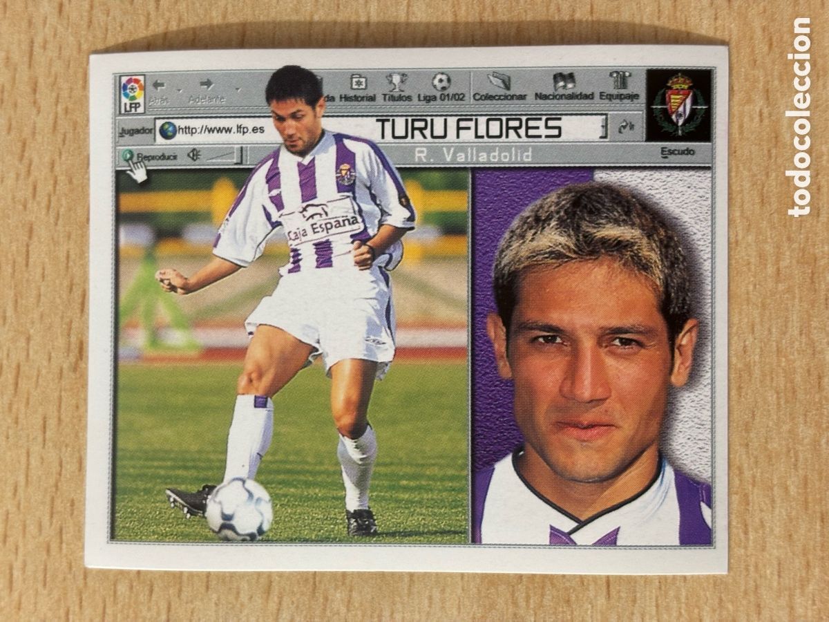 Cromos de f&uacute;tbol: Turu Flores Fichaje 29 Real Valladolid Ediciones Este 2001-02 nuevo sin pegar