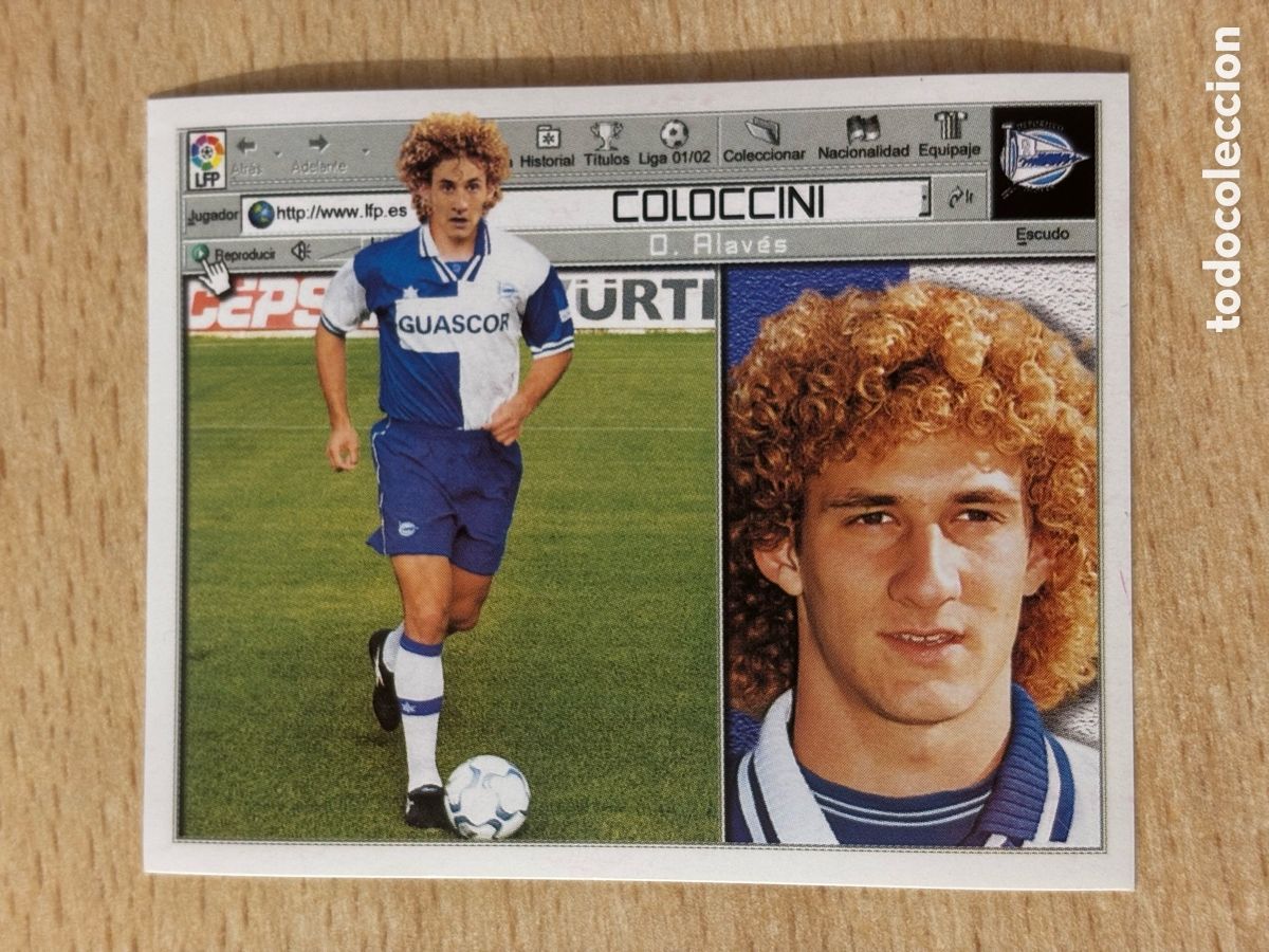 Figurine di Calcio: Coloccini Fichaje 21 Deportivo Alav&eacute;s Ediciones Este 2001-02 nuevo sin pegar