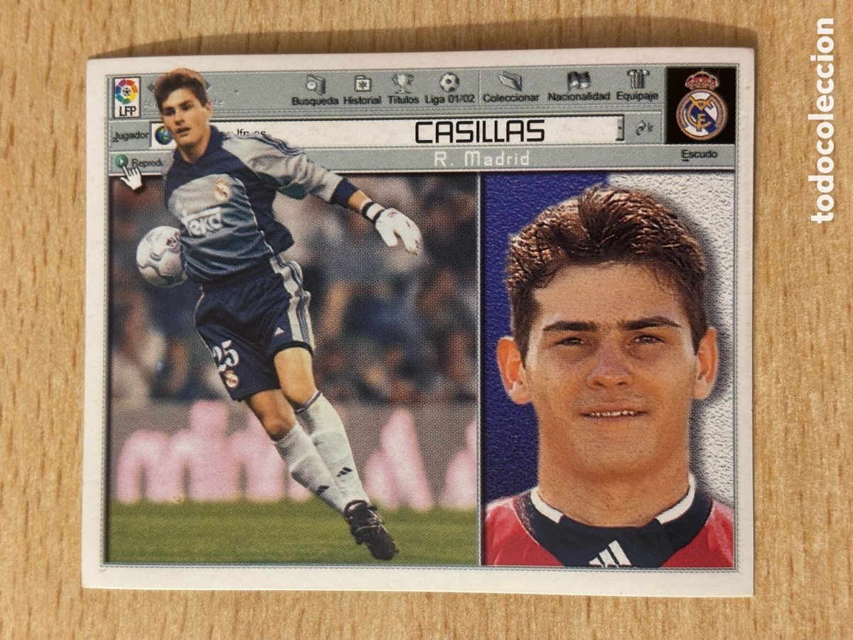 Cromos de f&uacute;tbol: Casillas Real Madrid Ediciones Este 2001-02 nuevo sin pegar