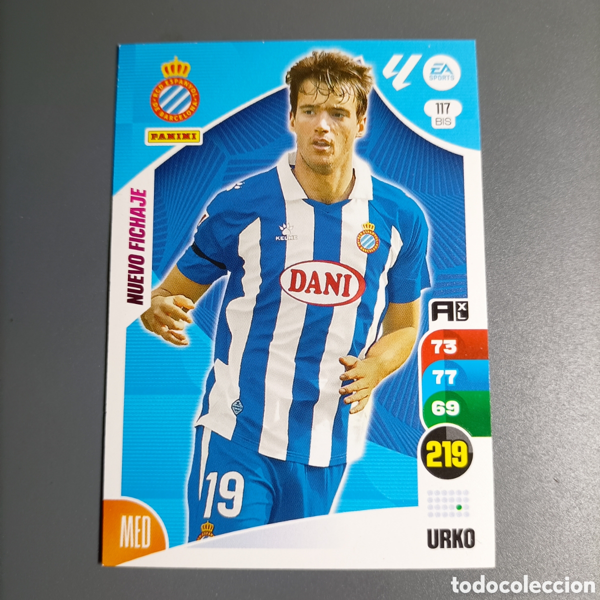 Cromos de f&uacute;tbol: ADRENALYN. LIGA 2024-2025 (ESPANYOL) №117 BIS. URKO / NUEVO FICHAJE