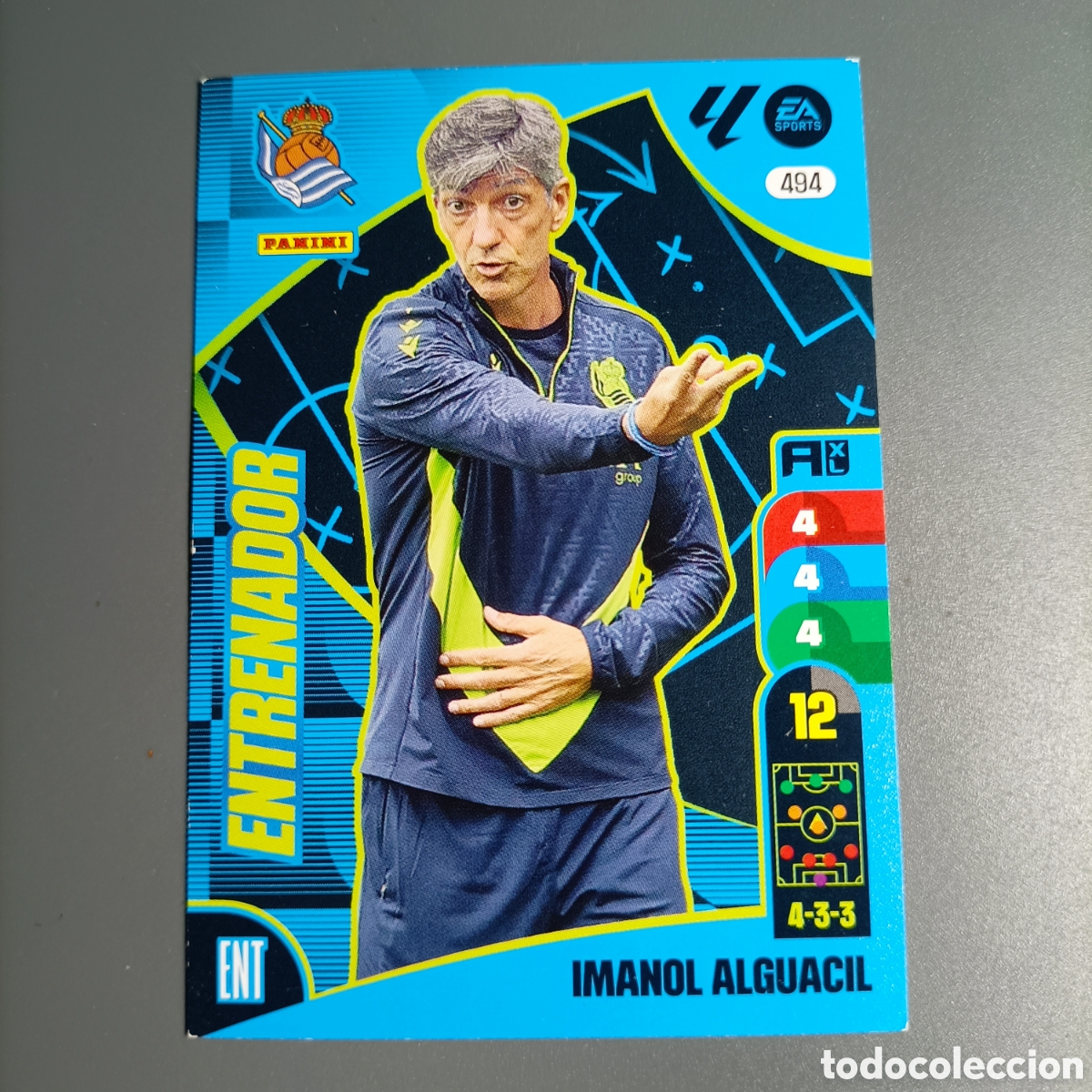 Figurine di Calcio: ADRENALYN. LIGA 2024-2025 (REAL SOCIEDAD) №494 IMANOL ALGUACIL